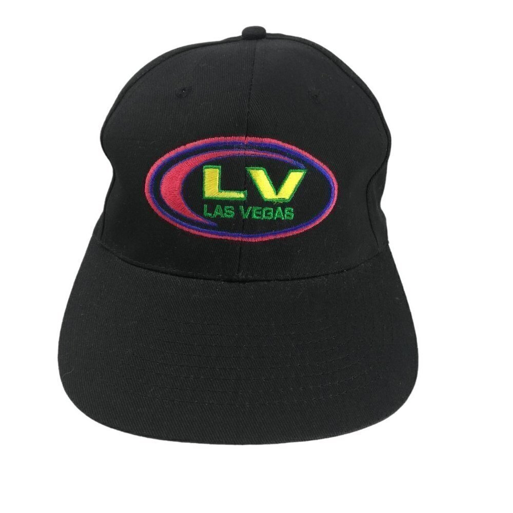 Vintage Las Vegas Snap Back Baseball Cap KC One Size Trucker 90s 80s Colorblock